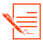 Signed contract icon