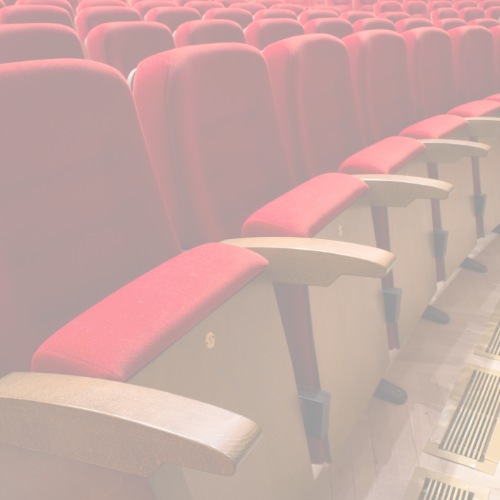 Closeup of theater seats